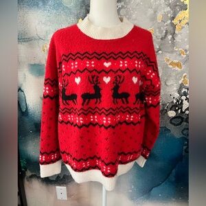 Bibi | Soft & Cozy Red Deer Sweater